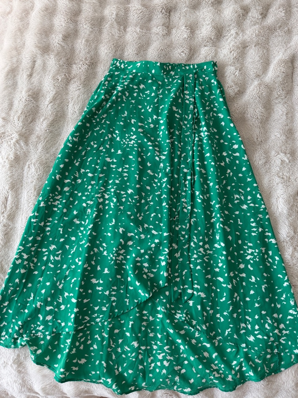 Green Printed A-Line Women's Skirt